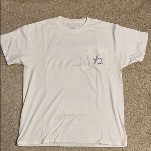Guy Harvey White American Marlin Graphic Pocket T